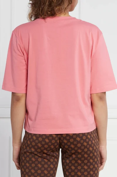 Тениска BEULAH BOXY | Regular Fit GUESS ACTIVE розов