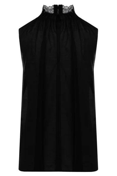Блуза | Regular Fit | с добавка коприна Elisabetta Franchi черен