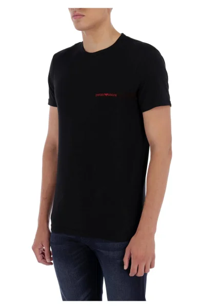 Тениска 2-pack | Regular Fit Emporio Armani черен