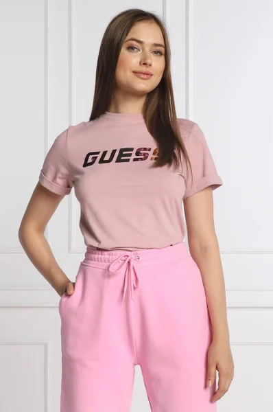 Тениска CHRYSSA | Regular Fit GUESS ACTIVE розов