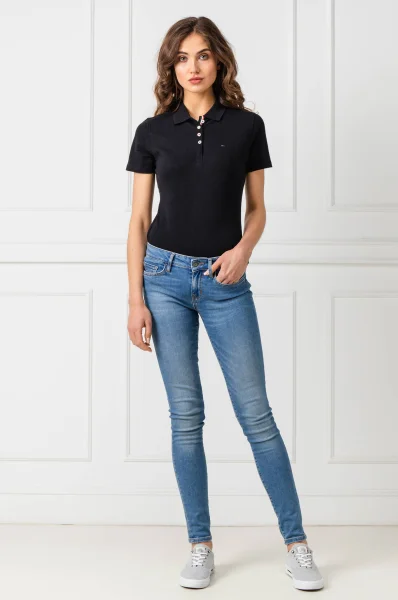 Поло/тениска с яка ORIGINAL | Regular Fit Tommy Jeans черен