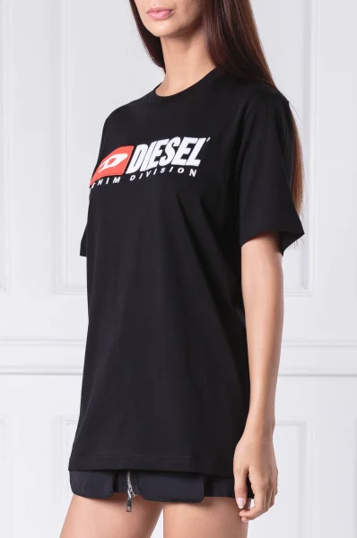 Тениска T-JUST-DIVISION-FL | Loose fit Diesel черен