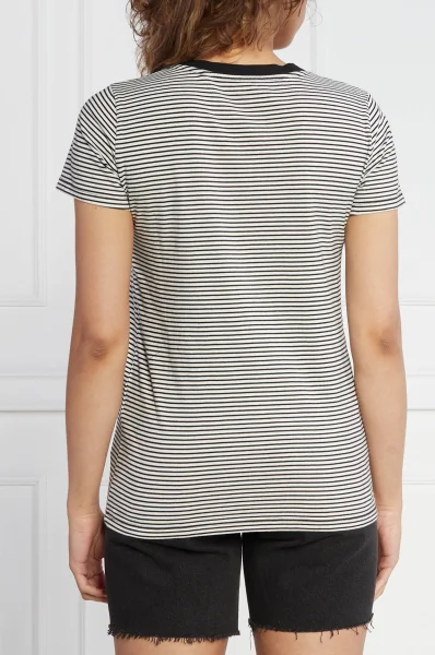 Тениска PERFECT VNECK ANNALISE STRIPE | Regular Fit Levi's черен