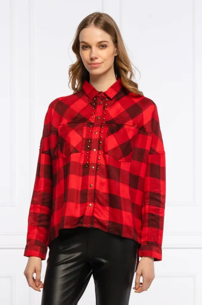 Риза CLOTHILDE | Loose fit GUESS червен