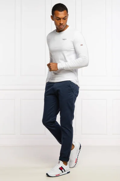 Блуза с дълъг ръкав ORIGINAL | Slim Fit Pepe Jeans London бял