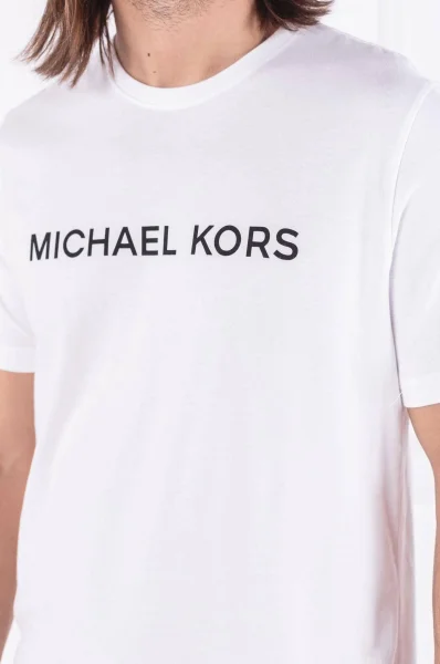 Тениска CITIES GRAPHIC TEE | Slim Fit Michael Kors бял