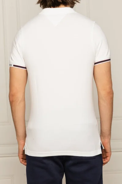 Поло/тениска с яка | Slim Fit | pique Tommy Jeans бял