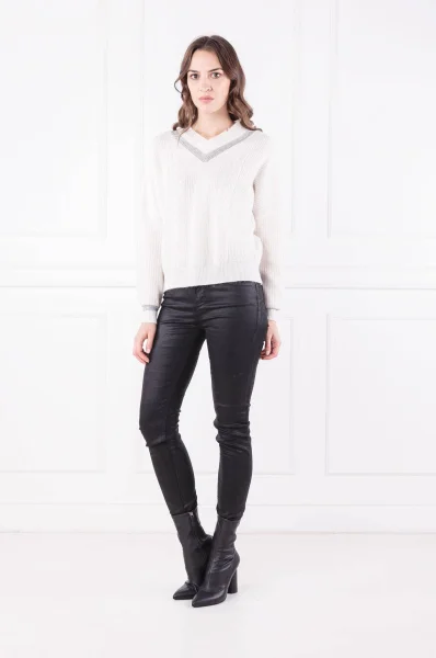 Пуловер GUATIRE | Loose fit | с добавка вълна Silvian Heach бял