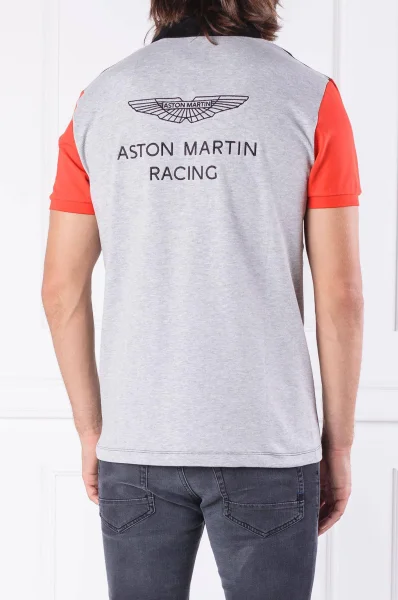 Поло/тениска с яка Aston Martin Racing | Regular Fit Hackett London черен
