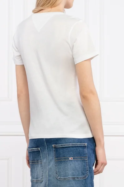 Тениска | Slim Fit Tommy Jeans бял