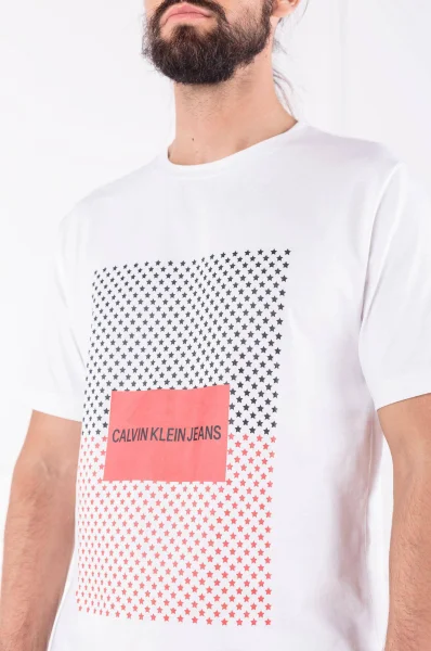 Тениска INSTITUTIONAL LOGO | Regular Fit CALVIN KLEIN JEANS бял