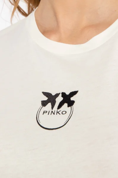 Тениска BUSSOLOTTO | Regular Fit Pinko бял