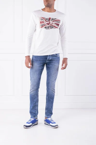 Блуза с дълъг ръкав | Regular Fit Pepe Jeans London бял