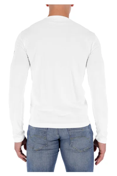 Блуза с дълъг ръкав | Regular Fit EA7 бял