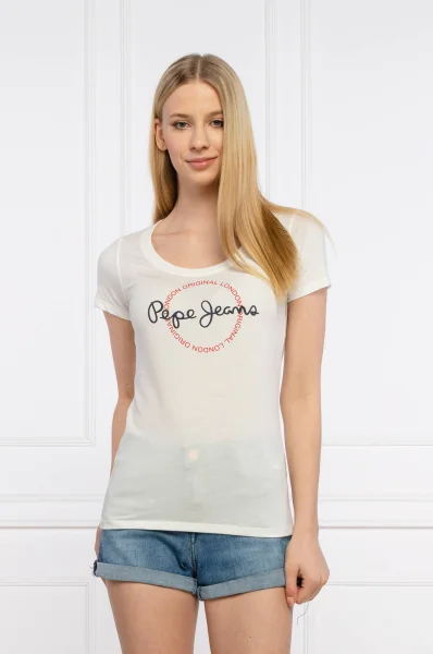 Тениска BLANCHE | Regular Fit Pepe Jeans London бял