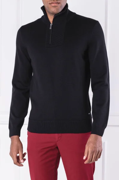 Пуловер Eleo | Regular Fit BOSS BLACK черен