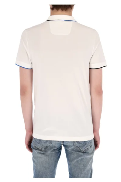 Поло/тениска с яка Paule 1 | Slim Fit BOSS GREEN бял