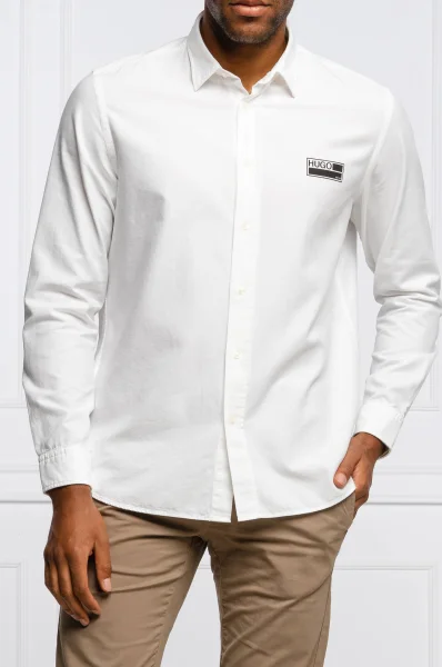 Риза Emero | Straight fit HUGO бял