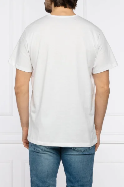 Тениска 2-pack RN 2P | Relaxed fit BOSS BLACK бял