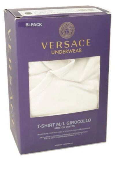 Блуза с дълъг ръкав | Slim Fit Versace бял