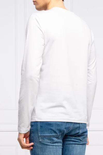 Блуза с дълъг ръкав | Slim Fit EA7 бял