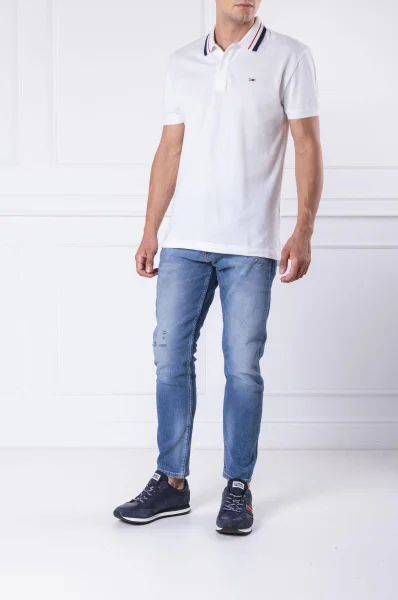 Поло/тениска с яка TJM TOMMY CLASSICS P | Regular Fit Tommy Jeans бял