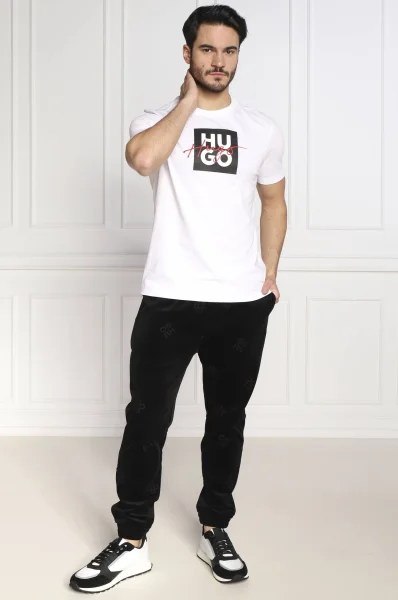 Тениска Dalpaca | Regular Fit HUGO бял