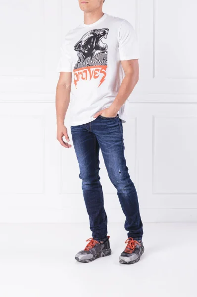 Тениска T-JUST-WI | Regular Fit Diesel бял