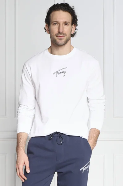 Longsleeve SIGNATURE | Relaxed fit Tommy Jeans бял