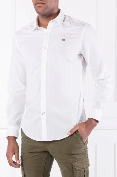 Риза GAMAN | Slim Fit Napapijri бял
