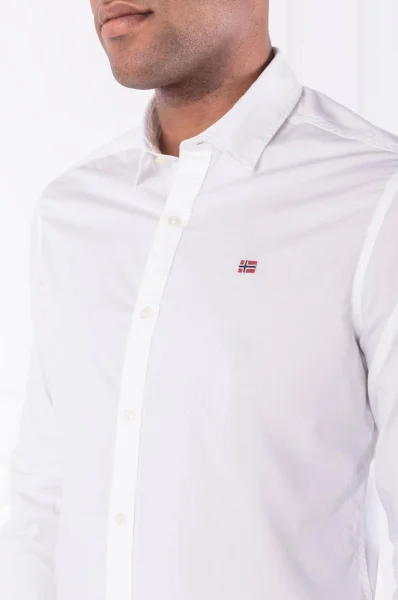 Риза GAMAN | Slim Fit Napapijri бял