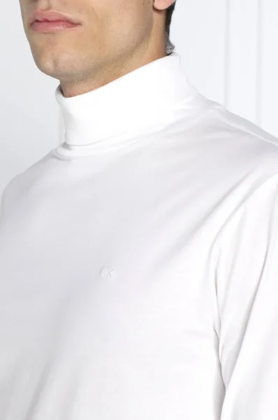 Блуза с поло яка | Regular Fit Calvin Klein бял