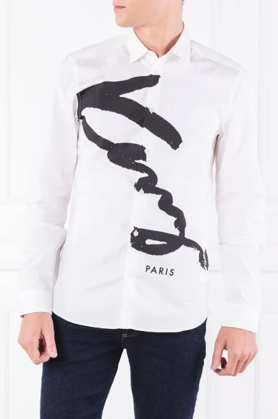 Риза SIGNATURE | Slim Fit Kenzo бял