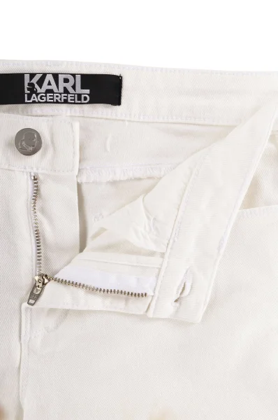 Fringe Detail Jeans Karl Lagerfeld бял