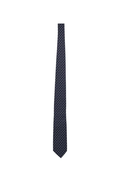 Коринен вратовръзка BOSS BLACK тъмносин