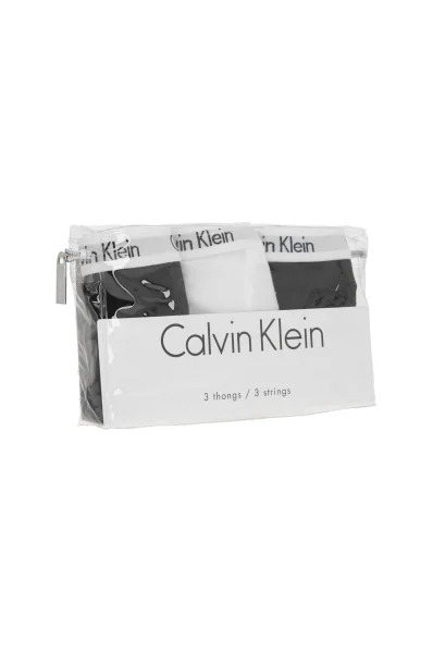 Бикини stringi 3-pack Calvin Klein Underwear черен