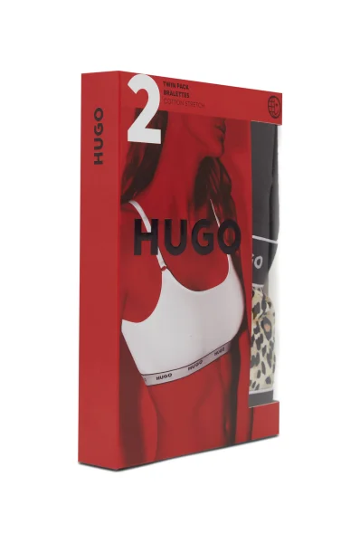 Сутиен 2-pack TWIN BRALETTE STRIPE Hugo Bodywear черен