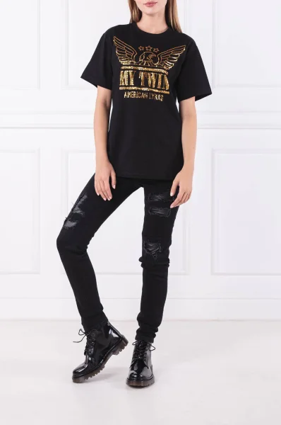 T-shirt | Regular Fit My Twin черен