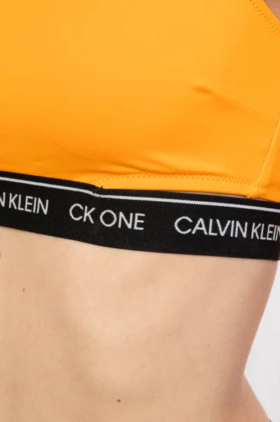 Горна част на бански Calvin Klein Swimwear оранжев
