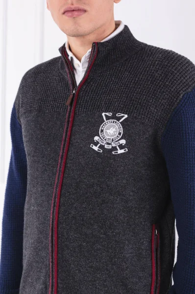 Пуловер | Regular Fit Hackett London графитен