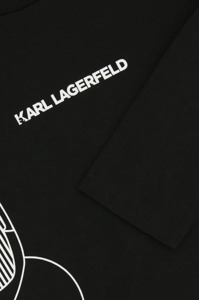 Блуза с дълъг ръкав | Regular Fit Karl Lagerfeld Kids черен