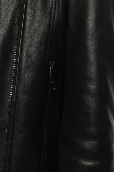 Кожена кожено яке C_Sajuana1 | Regular Fit BOSS BLACK черен