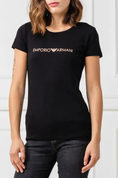 Тениска | Slim Fit | cotton stretch Emporio Armani черен
