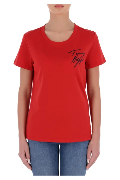 Тениска | Regular Fit Tommy Hilfiger червен