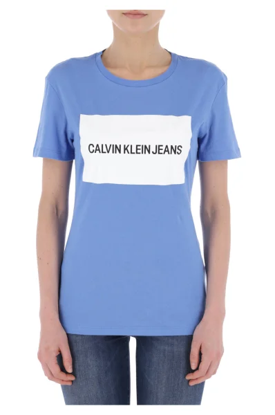Тениска box logo | Regular Fit CALVIN KLEIN JEANS син