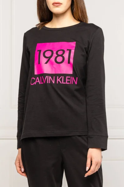 Пижама | Relaxed fit Calvin Klein Underwear черен