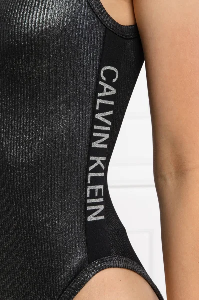 Бански костюм Calvin Klein Swimwear сребърен