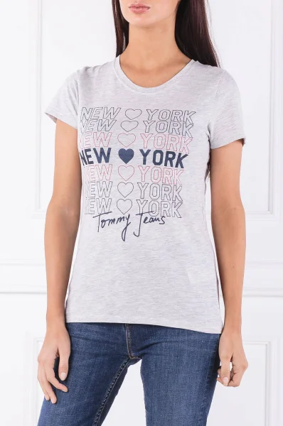 Тениска TJW NEW YORK TEE | Regular Fit Tommy Jeans пепеляв
