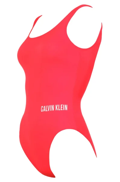 Бански костюм Square scoop Calvin Klein Swimwear розов