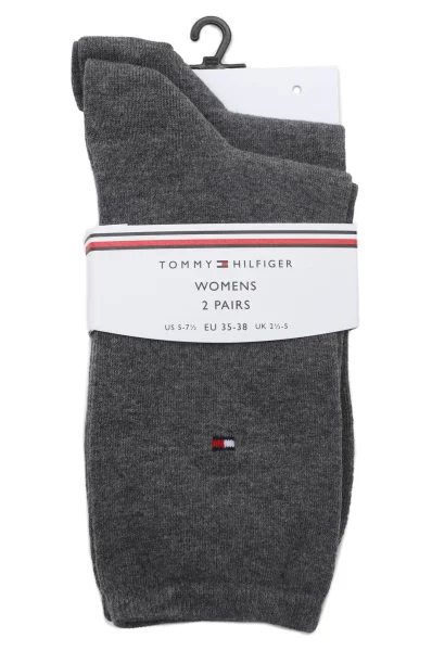 Чорапи 2-pack Tommy Hilfiger графитен